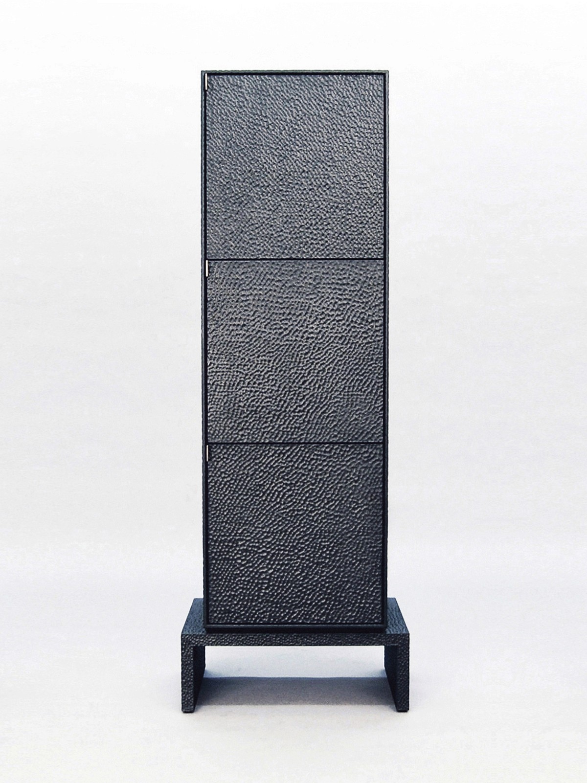 V3 Cabinet in carved, blackened maple & brass by John Eric Byers for RUNE, New York.