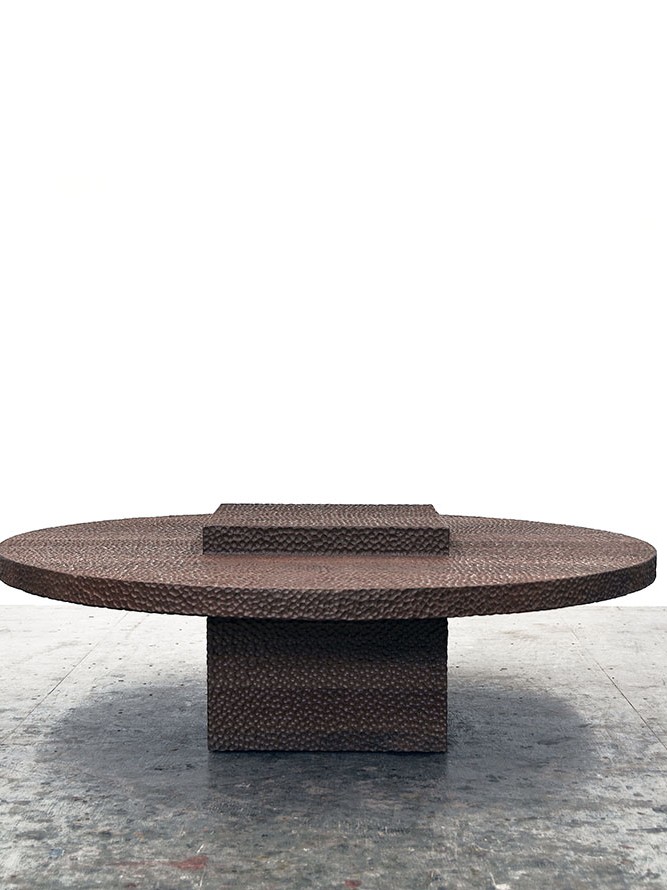 BWR2 Coffee Table in carved American walnut by John Eric Byers for RUNE, New York.