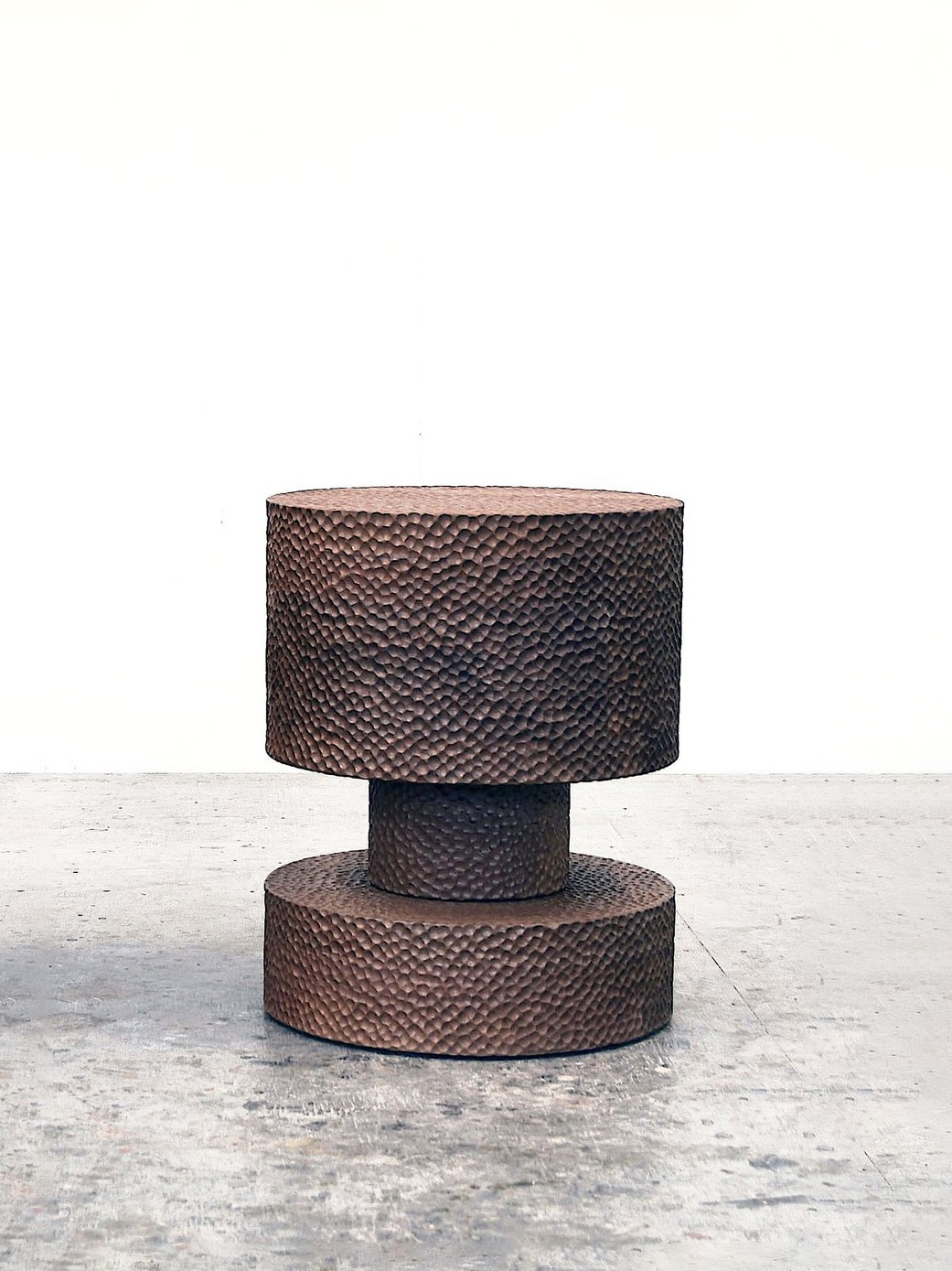 BWRT Round in carved walnut by John Eric Byers for RUNE, New York.